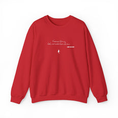 Tramps like us, baby, we were born to run - Embroided crewneck sweatshirt – Springsteen-inspired Holiday apparel