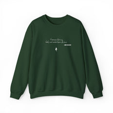 Tramps like us, baby, we were born to run - Embroided crewneck sweatshirt – Springsteen-inspired Holiday apparel