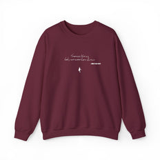 Tramps like us, baby, we were born to run - Embroided crewneck sweatshirt – Springsteen-inspired Holiday apparel