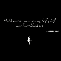 Hold me in your arms, let's let our love blind us - Cover Me