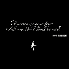 If dreams came true... Well wouldn't that be nice? - Prove It All Night