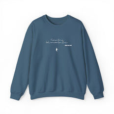 Tramps like us, baby, we were born to run - Embroided crewneck sweatshirt – Springsteen-inspired Holiday apparel